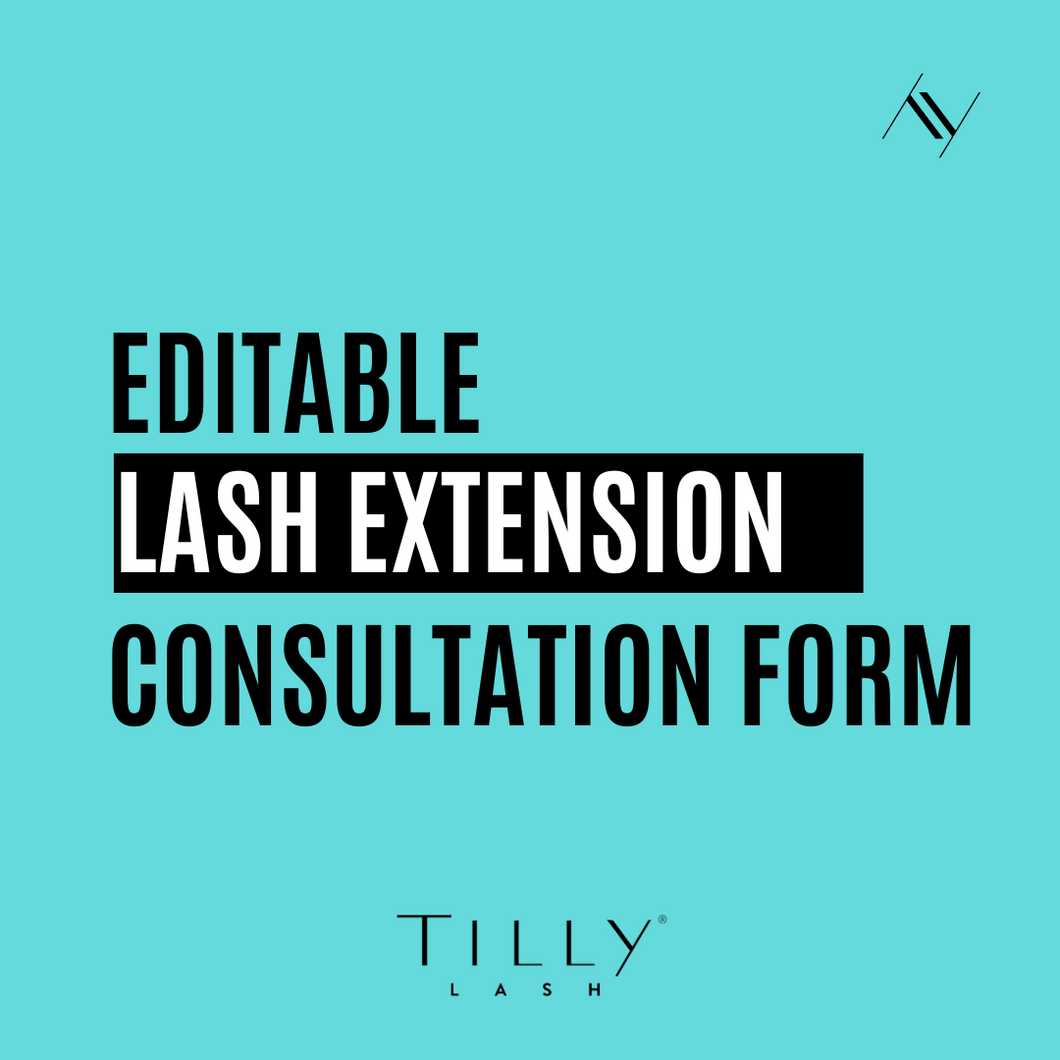 Editable Lash Extension Consultation From