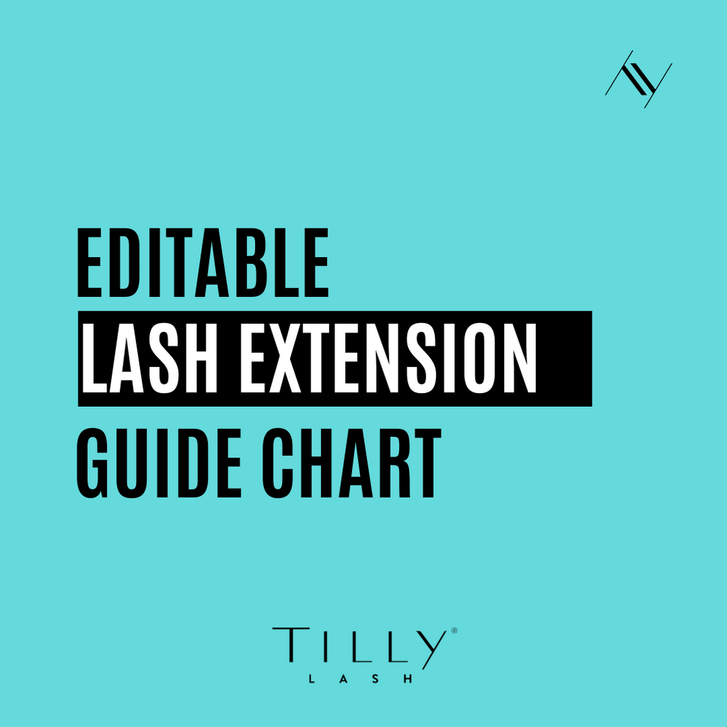 Editable Lash Chart Guide