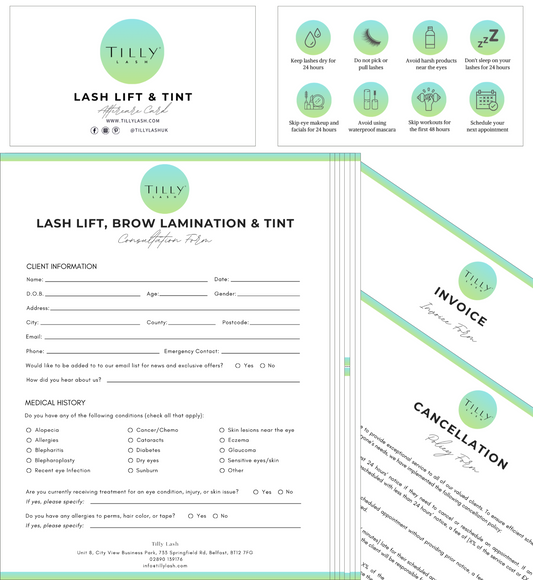 Editable Lash and Brow Business Starter Pack