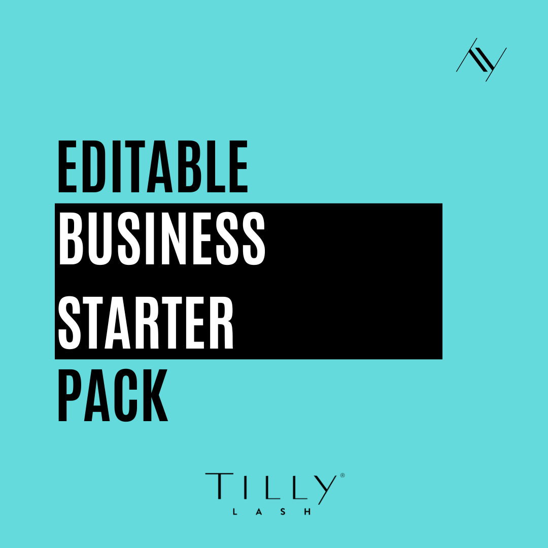 Editable Lash and Brow Business Starter Pack