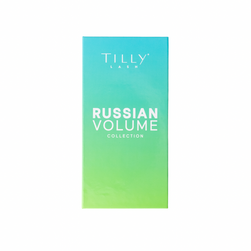 Tilly Lash Russian Volume Collection box with gradient design on a white background