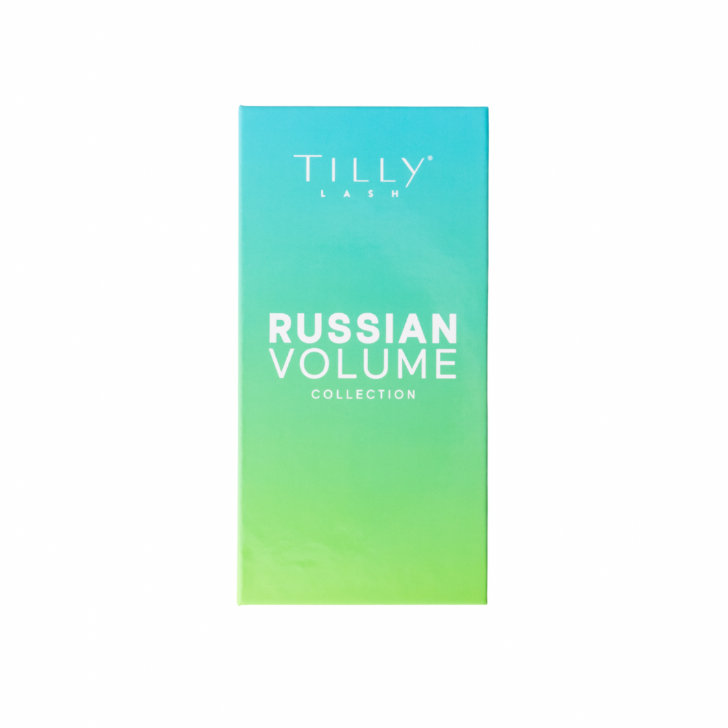 Tilly Lash Russian Volume Collection box with gradient design on a white background