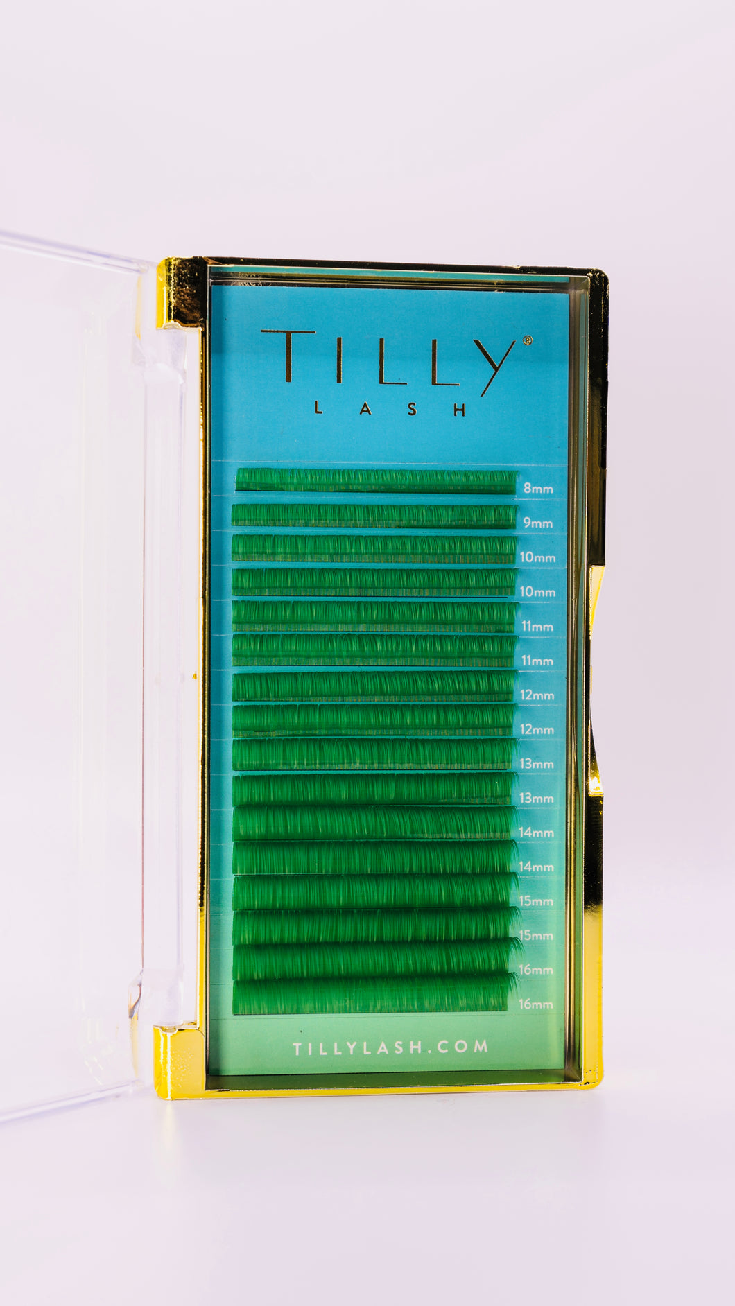 Coloured eyelash extensions